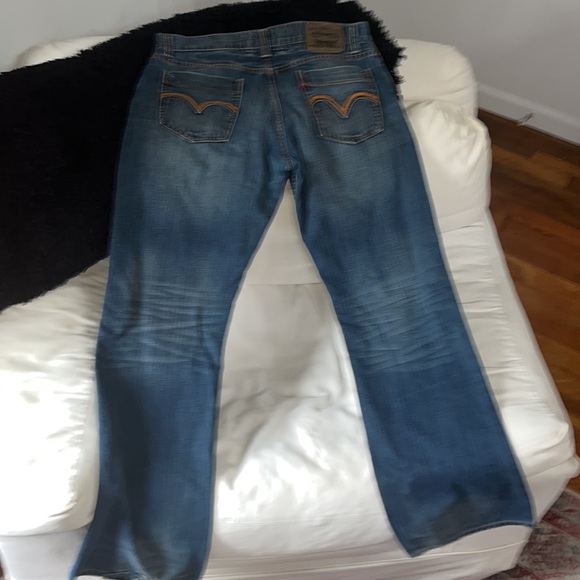 Levi’s low rise boot cut 527 jeans waist 34 length 34 soft 100% cotton - Picture 2 of 7